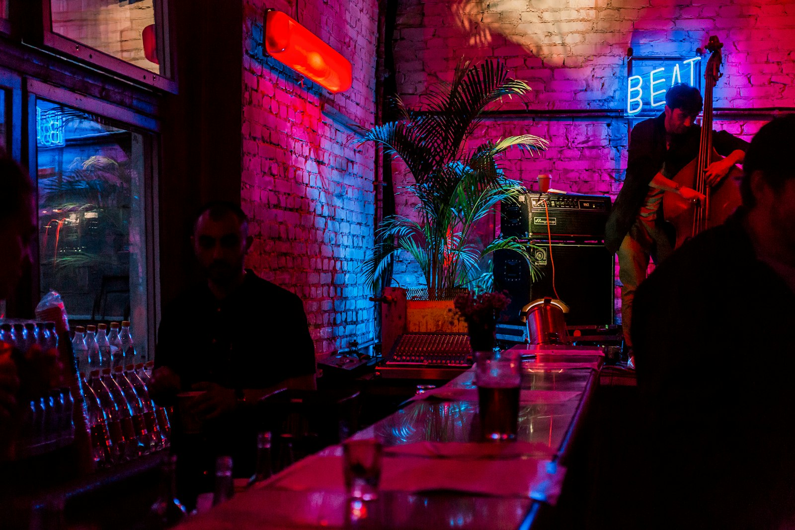 Neon-lit bar drinks image for the gallery preview